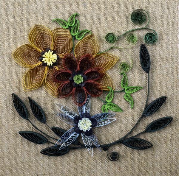 3 QUILLED FLOWERS