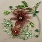 2 QUILLED FLOWERS