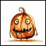 Pumpkin Watercolor Digital Product