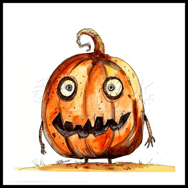 Pumpkin Watercolor Digital Product