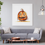 Pumpkin Watercolor Physical Print