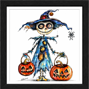 Trick or Treat Watercolor Physical Print