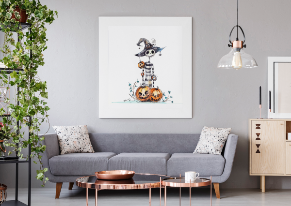 Skeleton Watercolor Physical Print