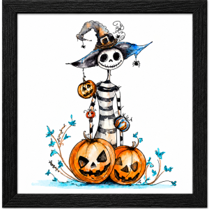 Skeleton Watercolor Physical Print