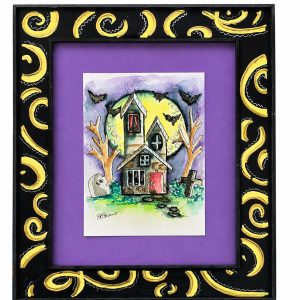 HAUNTED HOUSE WATERCOLOR